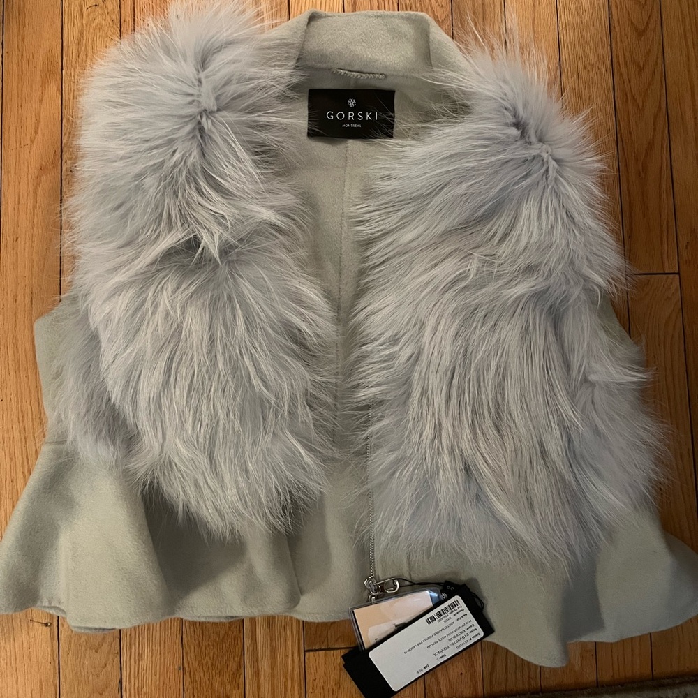 Gorski Fox Zip Vest with Wool Peplum